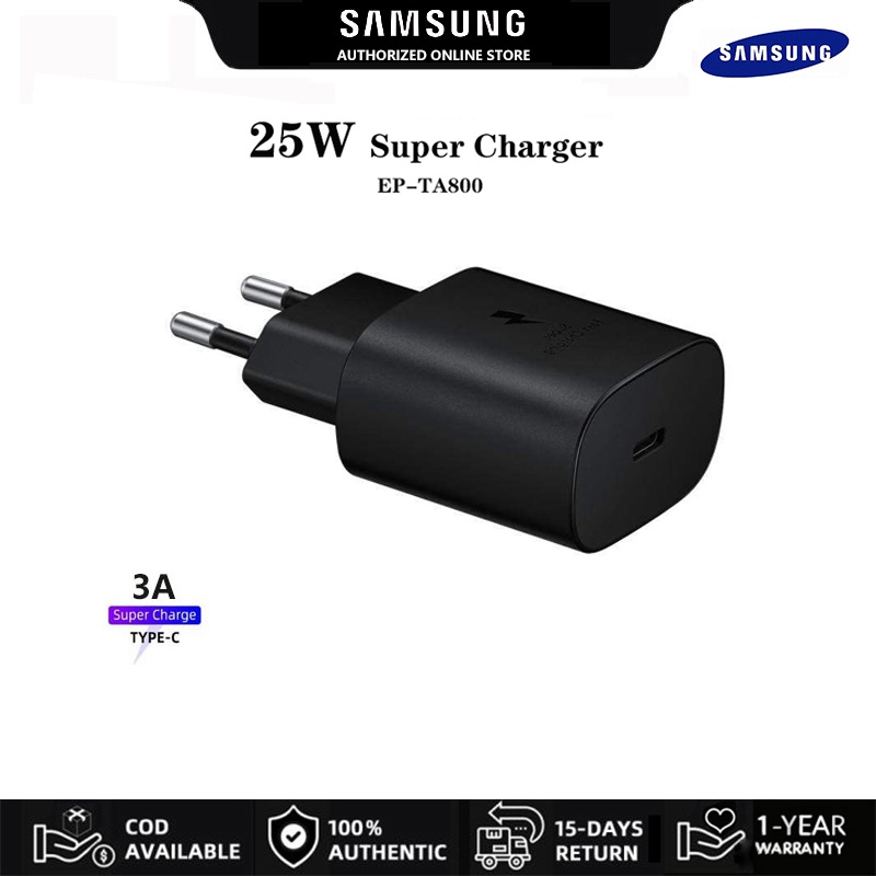 แท้ อะแดปเตอร์ที่ชาร์จ 25W PD EP-TA800 ชาร์จไว สําหรับ Samsung Galaxy S22 S21 S20 Ultra Note 20 10 A