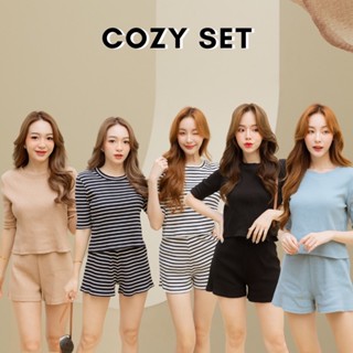 [กรอกโค้ด WYNEWU ลด 65.-] Basicnotbasics - Cozy set ชุดเซต เสื้อ กางเกงขาสั้น