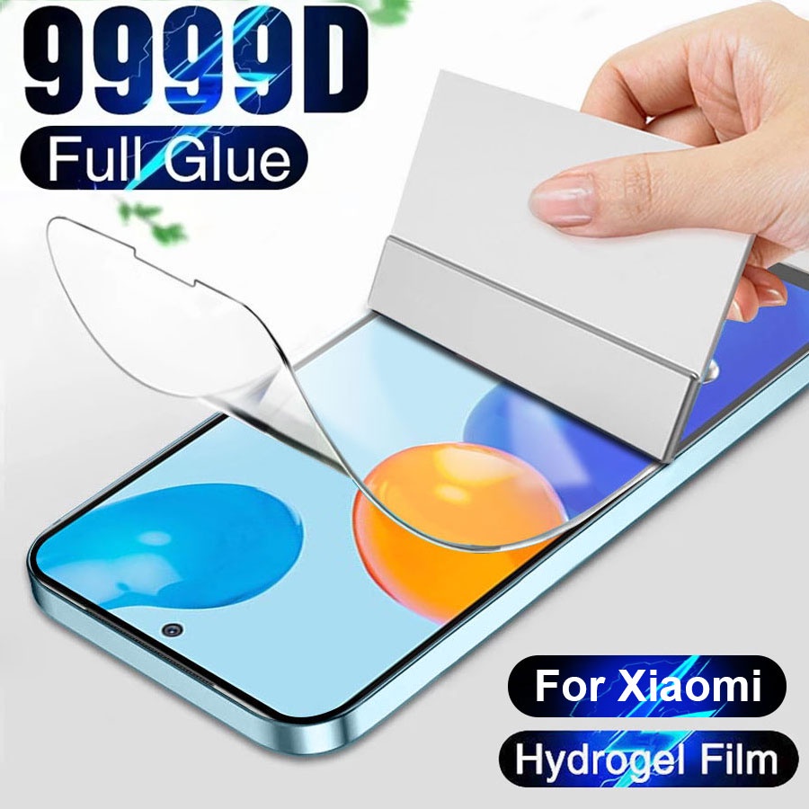 9999D ฟิล์มไฮโดรเจลติดมือถือ กันรอย สำหรับ Xiaomi 14 13 12 11 Lite Ne 12T 11T 10T 9T Pro Redmi Note 