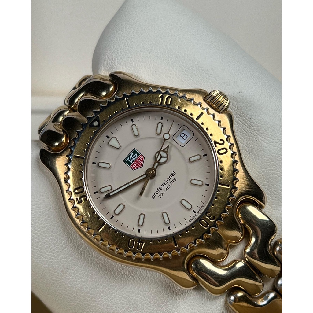 TAG Heuer 200M Men's Kingsize Stainless Steel Gold Dial Swiss Watch (WG1130-0)