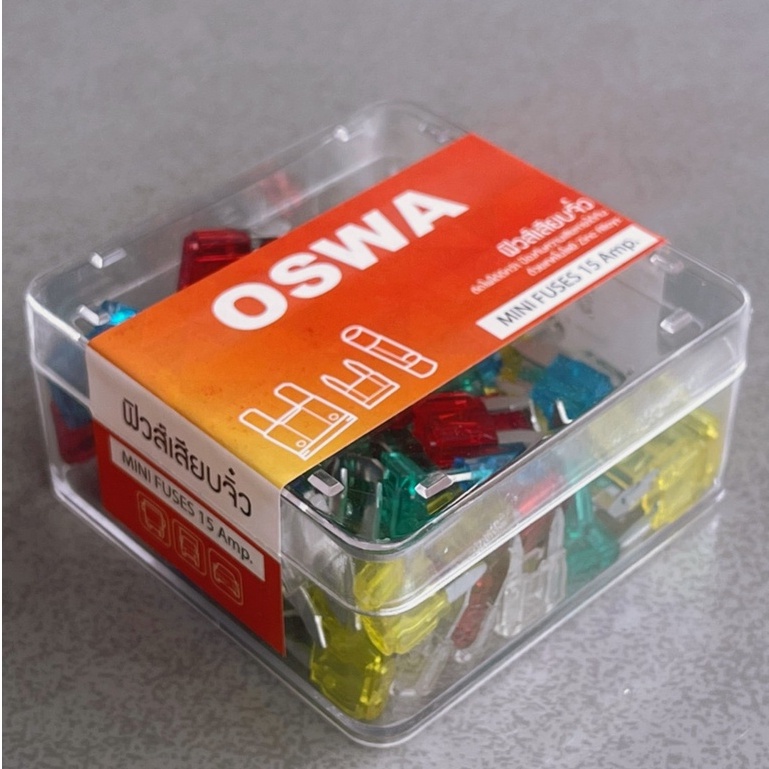 ฟิวส์เสียบ รวมแอมป์ ตัวเล็กขายาว ฟิวส์รถยนต์ จิ๋ว10A,15A,20A,25A,30A,รวมในกล่องเดียวครบทุกเบอร์ ใช้ได้ทั้งไฟ12vและ24v. - รูปที่ 2