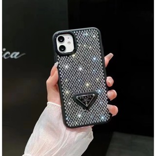 เคสโทรศัพท์มือถือ กันกระแทก เต็มจอ ลายแบรนด์ PRADA สําหรับ iPhone13 12 11 14 pro max