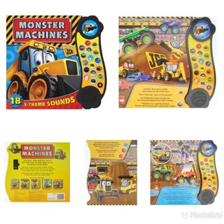 BBW หนังสือเสียง Monster Machines 18 x-treme sounds my first JCB sound board book หนังสือเด็ก ภาษาอังกฤษ หนังสือมีเสียง