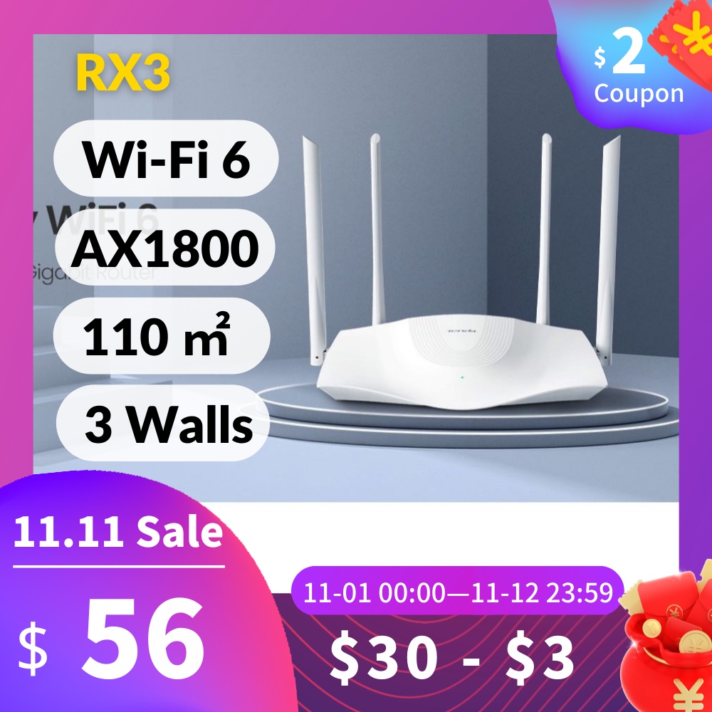 ATenda WiFi 6 Router TX9Pro AX3000 Dual Band 2.4G Wi-fi6 Router Roteador 5GHZ Gigabit Ethernet pk xiaomi wirelss router 