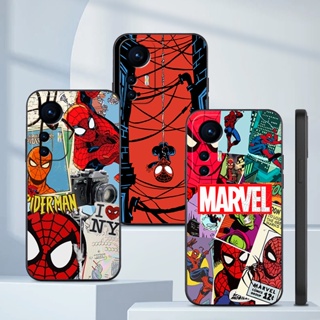 เคสโทรศัพท์มือถือ ซิลิโคนนิ่ม ขอบสี่เหลี่ยม ลาย SpiderMan สําหรับ XiaoMi POCO F3 F4 C40 M3 M4 M5 X3 X4 GT PRO NFC