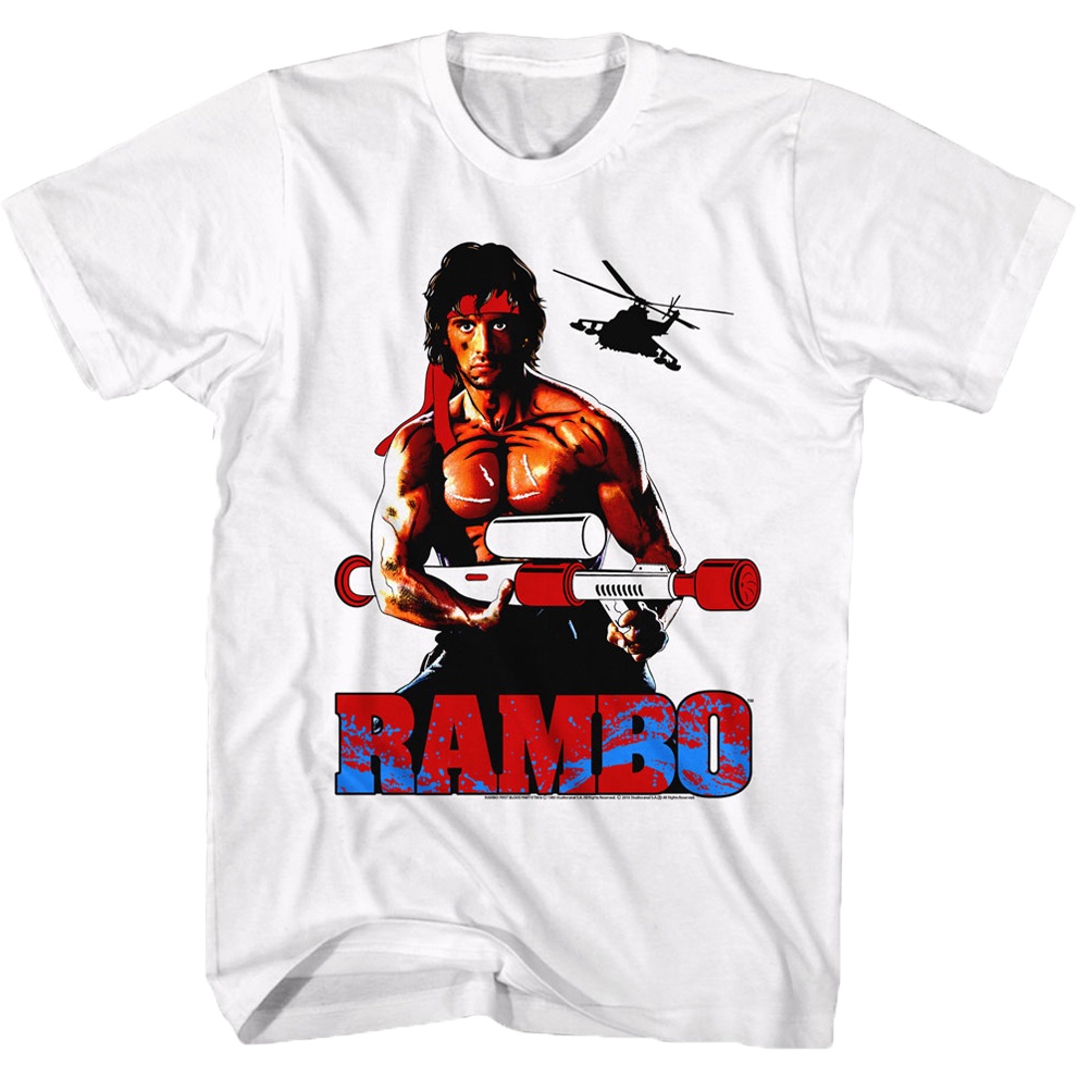 Super Soaked Rambo T-Shirt เสื้อยืดถูกๆ เสื้อผู้ชายเท่ เสื้อยืด