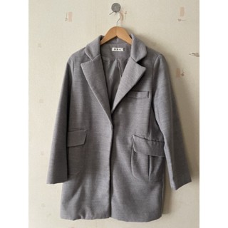 เสื้อโค้ทตัวยาว สีเทา สไตล์เกาหลี Korea Coat in Grey