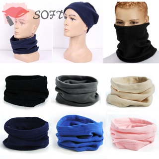 SOFTNESS Mens Ski Snood Scarf Women Neck Warmer Beanie Hat Fashion Fleece Hood Thermal Face Mask/Multicolor