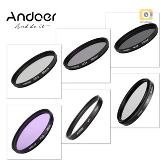 Andoer 55mm UV+CPL+FLD+ND(ND2 ND4 ND8) Photography Filter Kit Set Ultraviolet Circular-Polarizing Fluorescent Neutral Density Filter for    Pentax DSLRs