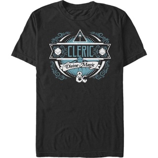 Cleric Dungeons &amp; Dragons T-Shirt เสื้อยืดถูกๆ เสื้อทหาร เสื้อ ยืด ผู้ชาย เสื้อผู้ชายเท่