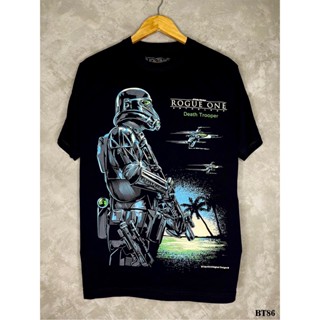 Starwarsเสื้อยืดสีดำสกรีนลายBT86