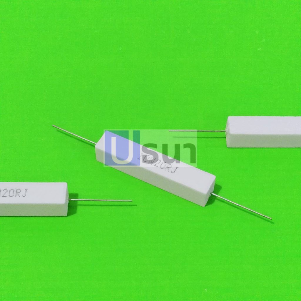 ตัวต้านทาน R เซรามิค ซีเมนต์ กระเบื้อง Ceramic Cement Resistor 10W #CR 10W (1 ตัว)