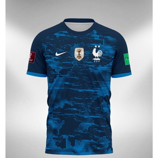 เสื้อกีฬาแขนสั้น ลายทีมชาติฝรั่งเศส Jersey France Fantasy World Cup 2022