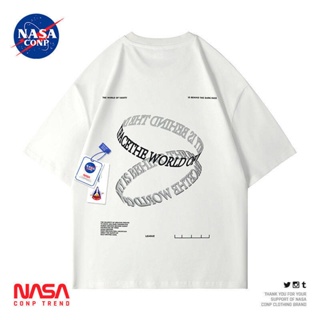 ใหม่ KBL399 NASA Joint เสื้อยืดทรงหลวมผู้ชายและผู้หญิง,เสื้อแขนสั้นหัวเข็มขัดคู่สไตล์อเมริกันย้อนยุคพิมพ์ลายตัวอักษร