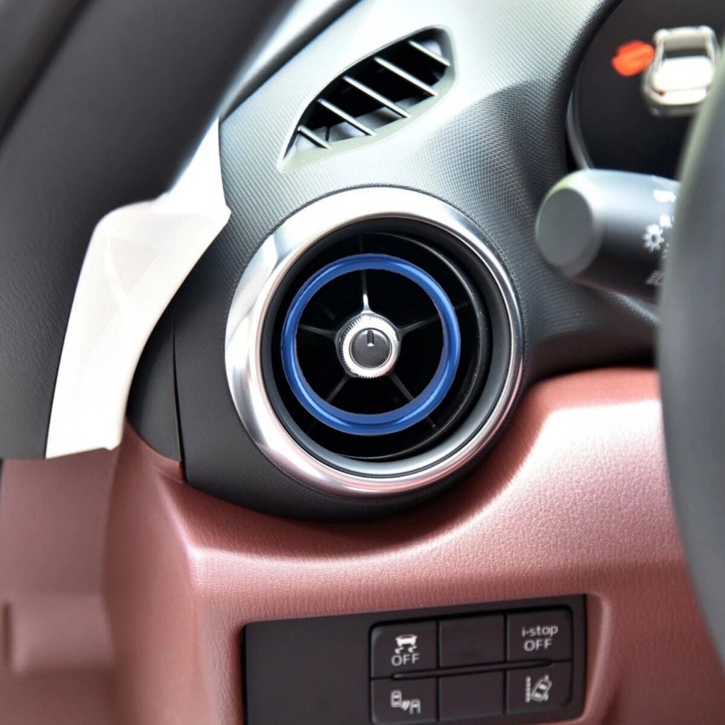 Fit สําหรับ MAZDA MX5 Mazda 2 CX3 RF ND รถเครื่องปรับอากาศ Outlet แหวนด้านใน Trim ฝาครอบสติกเกอร์