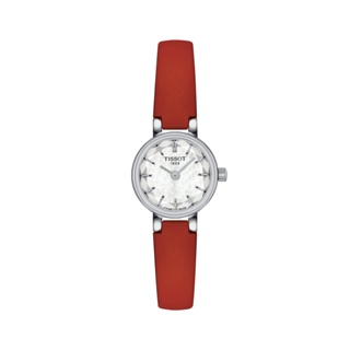 Tissot Lovely ทิสโซต์ เลิฟลี่ มุกสีขาว สายสีแดง T1400091611100 นาฬิกาผู้หญิง