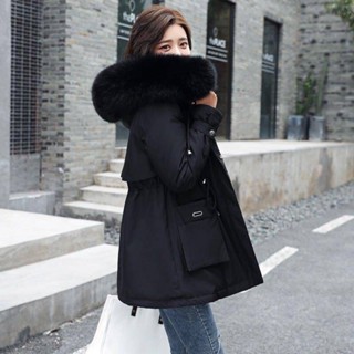 (พร้อมส่ง)เสื้อโค้ทกันหนาวสไตล์เกาหลี ผ้าร่มบุขนหนา กันหิมะ ใส่อุณหภูมิติดลบได้