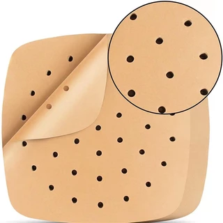แผ่น รอง หม้อทอดไร้น้ำมัน (100 แผ่น/แพ็ค)Air Fryer Paper กระดาษรองอบ อุปกรณ์เสริมหม้อทอดไร้น้ำมัน กระดาษไขรองอบ BWJL