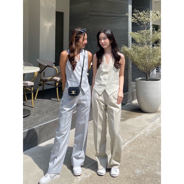 ROOMRY.N - Limited  - Riley Set - (ขายแยกชิ้น) ชุด vest และ กางเกงกระบอกขายาว หมดแล้วหมดเลยไม่มีผลิต