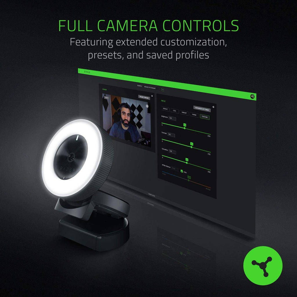 Razer Kiyo Streaming Webcam: 1080p 30 FPS / 720p 60 FPS - Ring Light w/ Adjustable Brightness - Built-in Microphone #4