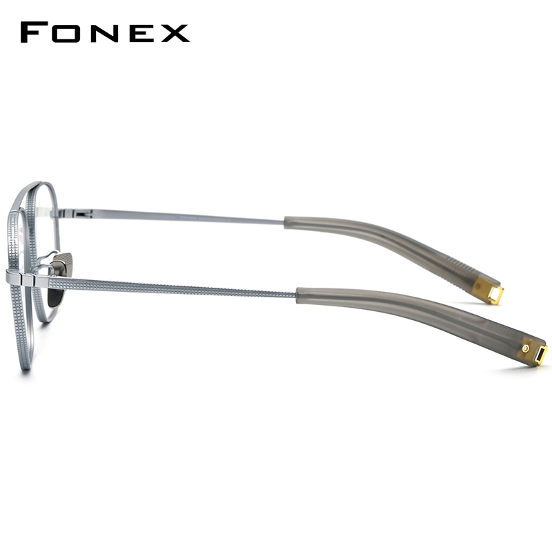 Fonex ใหม่ แว่นตาแฟชั่น กรอบไทเทเนียมบริสุทธิ์ ทรงสี่เหลี่ยม สไตล์วินเทจย้อนยุค สําหรับผู้ชาย 2022 BTW07518