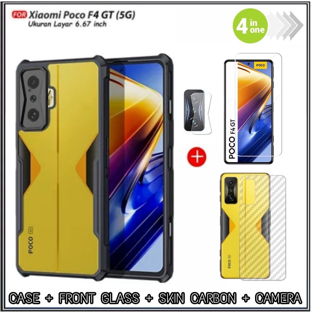 Riyanali_Shop PACKAGE 4IN1 Case Xiaomi Poco M4 Pro 4G / M5S / F4 5G / F4 GT 5G / C40 / X5 5G Soft Ha