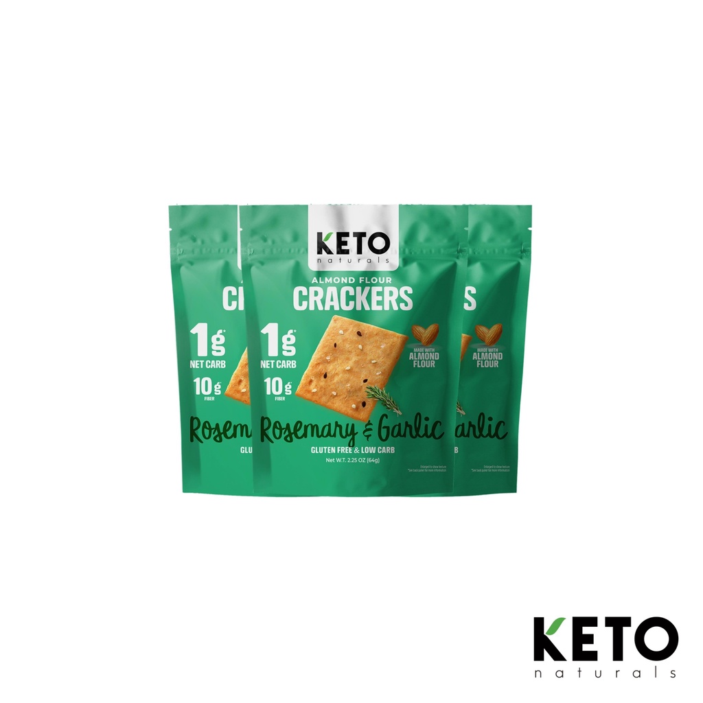 ขนมคีโต คีโต แครกเกอร์ Keto crackers low carb crackers no sugar added