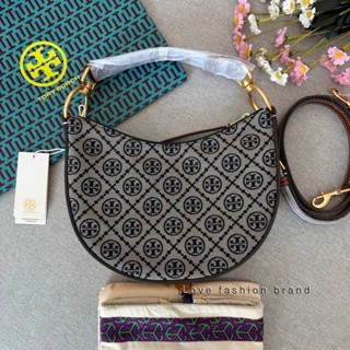 👑ผ่อน0%~แท้100%👑138883 กระเป๋าสะพาย Tory Burch T Monogram Mini Crescent Bag