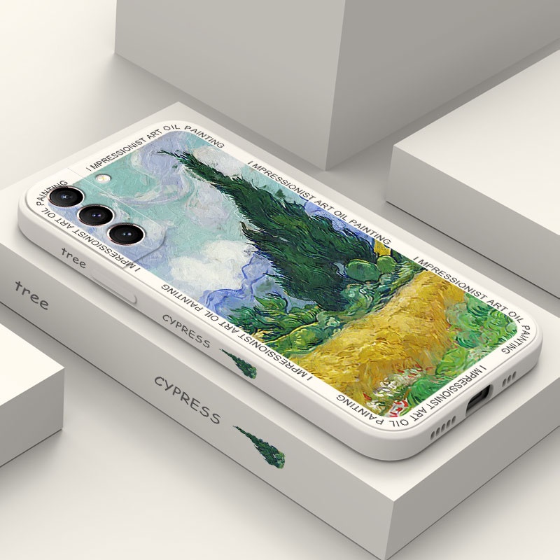 เคสโทรศัพท์มือถือ ลายทุ่งข้าวสาลี กดคลายเครียด จับสบาย สําหรับ Samsung Galaxy S21 S20 FE Ultra Plus