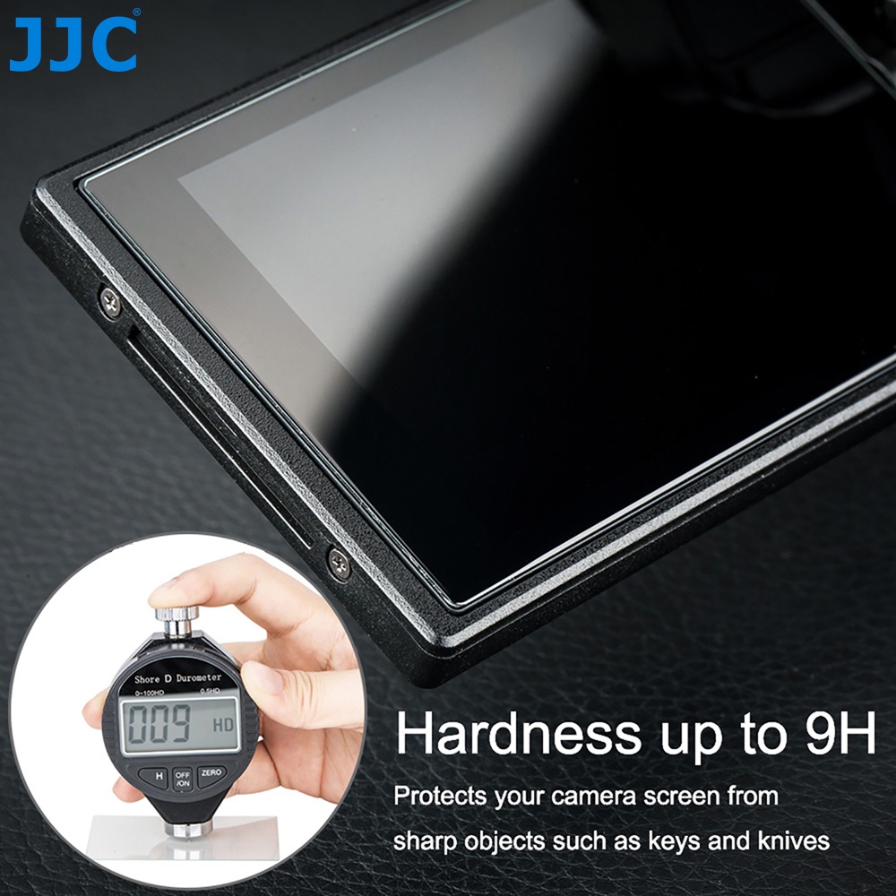 JJC Sony กระจกนิรภัยป้องกันหน้าจอกล้องสำหรับ ZV-1 II ZV-1F ZV-E10 ZV-E1 a7R V a7 IV a7S III a7C II a7CR a1 a9 a6700 a6000 a6100 a6300 a6400 a6600 a5000 RX100 VII VI V VA IV FX30 FX3  ZV1 ZVE1 A7R5 A7M4 A7M3 A7R4 A7R3 A7R2 A7S3 A7S2 RX100M7 RX100M6 RX100M5