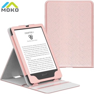 Moko ใหม่ เคสโทรศัพท์มือถือ แบบฝาพับ ตั้งได้ ปลุกอัตโนมัติ นอนหลับ สําหรับ Kindle 11th Gen 2022 10th Gen 2019 Find 8th Gen 2016 6 นิ้ว