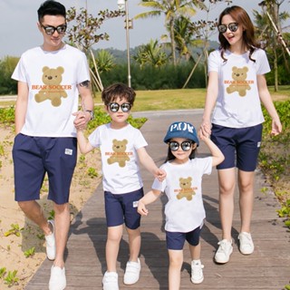 BEAR SOCCER Football Department Luigi Bear Graphic T-Shirt Fashionable Parent-child Outfit เป็นของขวัญที่ดีที่สุดสำหรับเ