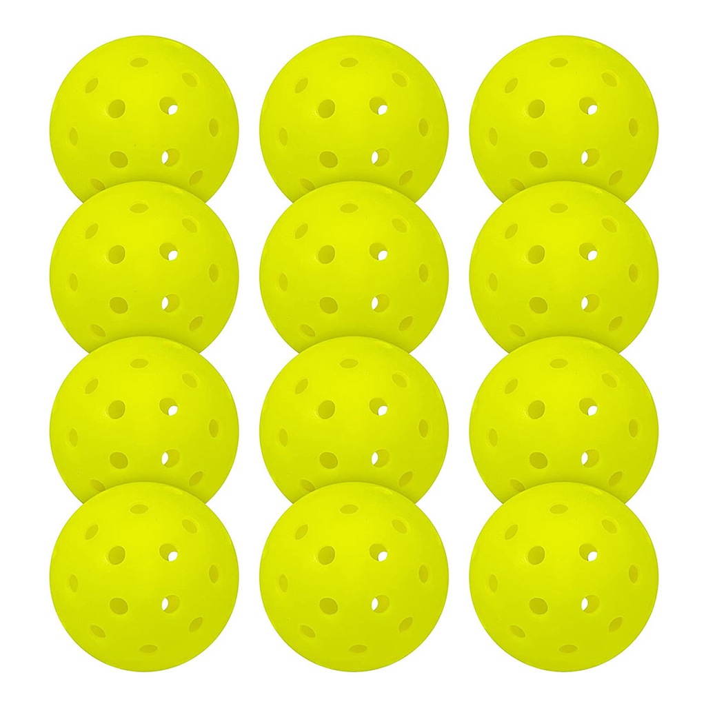 12 แพ็คกลางแจ้ง Pickleballs Balls Tournament เล่นน้ําหนักเบา Pickleball Paddles ชุดแร็กเก็ต Pickle Balls กระเป๋าพกพา