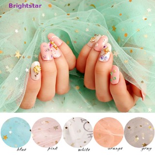 Brightstar 6 สี เล็บผ้าโปร่ง ห่าน ภาพถ่าย อุปกรณ์ประกอบฉากเล็บ ตาข่าย เครื่องสําอาง ภาพถ่าย ลูกไม้ ใหม่