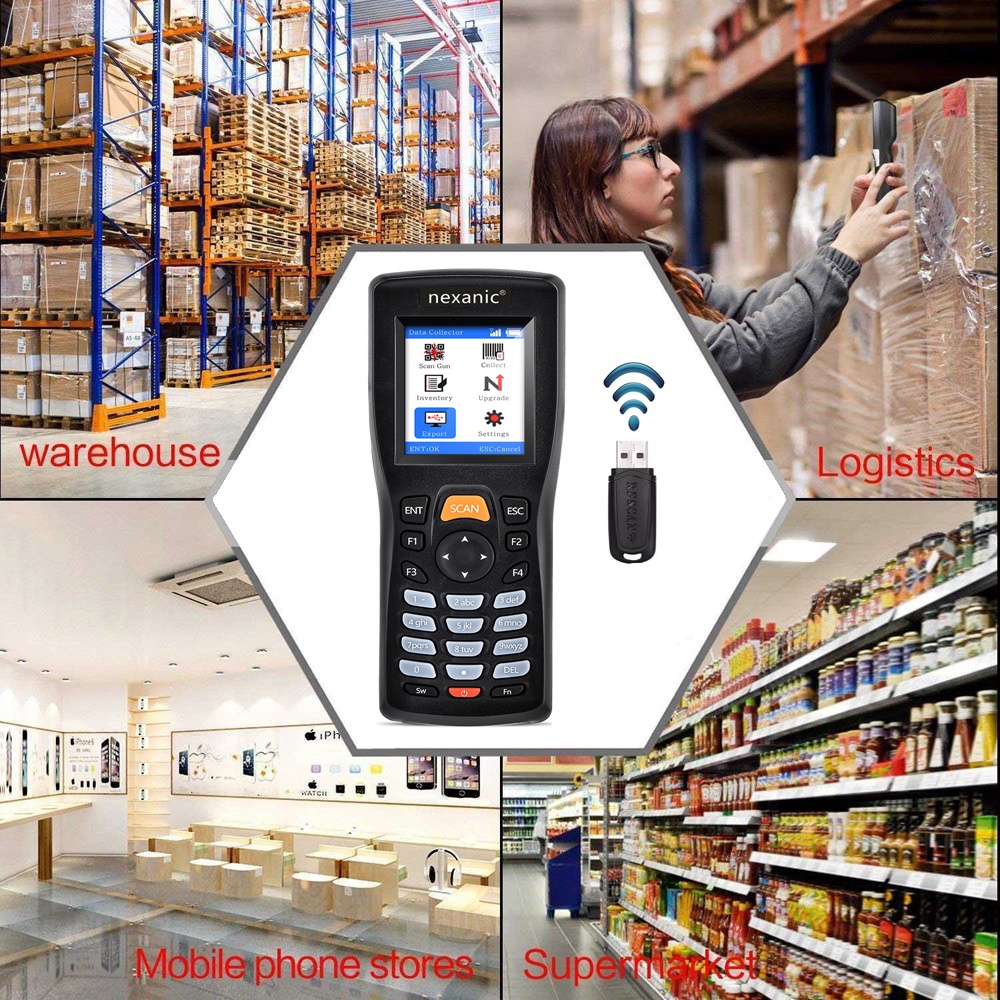 Nexanic 8103T Wireless Barcode Collector 2D QR 1D Data Terminal คลังสินค้าสินค้าคงคลังเคาน์เตอร์ 8103T - รูปที่ 6