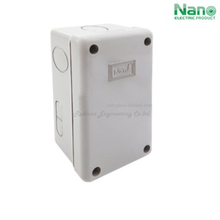 NANO-201W กล่องพลาสติกกันน้ำ สีขาว ขนาด 2x4x2" (74.80x125x48.50 mm.)