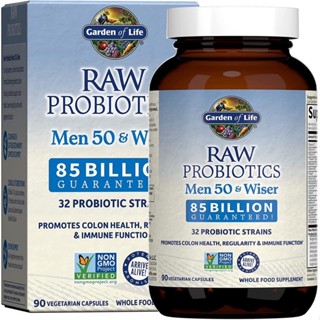 💥pre order🇺🇸 Garden of Life, RAW Probiotics, Men, 85 Billion Live Cultures, 90 Vegetarian Capsules