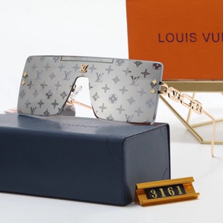 LV แว่นตากันแดดแฟชั่น ทรงสี่เหลี่ยม คุณภาพสูง หรูหรา สําหรับผู้ชาย ผู้หญิง เหมาะกับการขับขี่ กลางแจ้ง UV400 2023