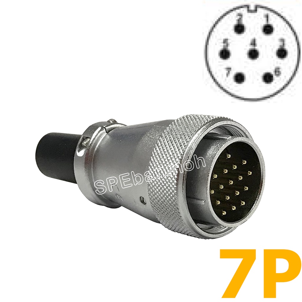 WS28-TQM-7 ปลั๊กเหล็ก Metal Connector Aviation Plug Weipu Connector WS28 ปลั๊กเหล็ก 28มิล 28mm Metal Connector ปลั๊กเ...