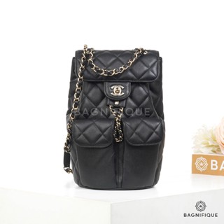 CHANEL BACKPACK 2 POCKETS SMALL BLACK CAVIAR GHW