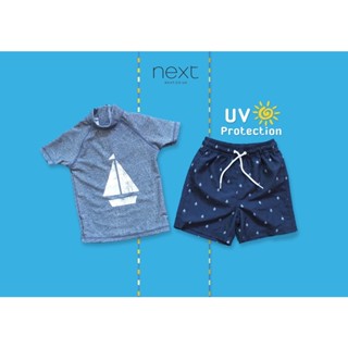 ✅ [4-5Y] Boat 2 Pcs Swim Set UV Protection ชุดว่ายน้ำลายเรือใบ 2 ชิ้น ป้องกันแสงแดด