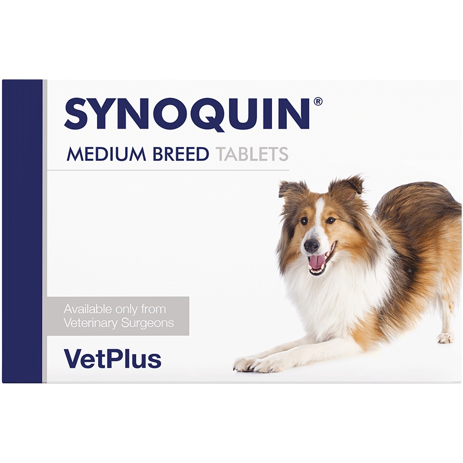 [VetPlus] SYNOQUIN Medium Breed for Dogs(30 Tablets) / อาหารเสริมร่วม / อาหารเสริม