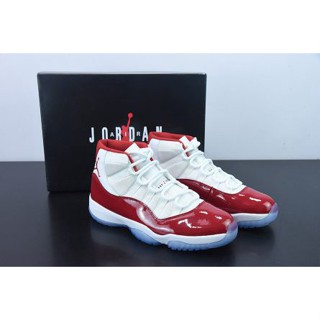 Air Jordan 11 "Cherry" รองเท้ากีฬา รองเท้าบาสเก็ตบอล สีขาว สีแดง สีดํา CT8012-116