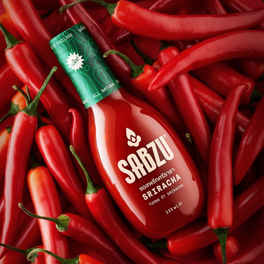 ซอสพริกศรีราชา ตราแซ่บซู่ สูตรเผ็ดมาก Sabzu Sriracha Chilli Sauce (ฮาลาล) (Halal)