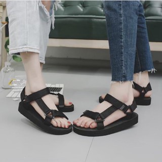 รองเท้ารัดส้น 2สาย สีดำ ใส่ได้ทั้งหญิงและชาย / 2-Straps Sandal - Black color - Unisex