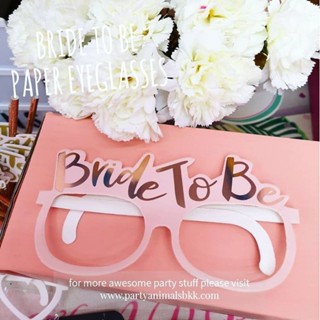 แว่นตากระดาษ BRIDE TO BE Pink Paper Eyeglasses