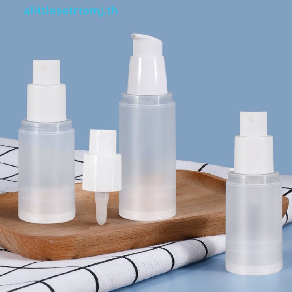 Alittlese ขวดปั๊มสูญญากาศเปล่า ขนาด 15-100 มล. เติมได้ สําหรับใส่เครื่องสําอาง เซรั่ม