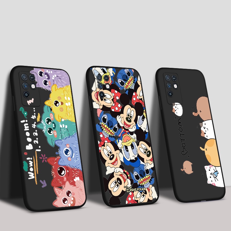 ปลอก Infinix X689 X690B Pr652B Pr652C เคสโทรศัพท์ดีไซน์ใหม่การ์ตูนสีดําปกอ่อน