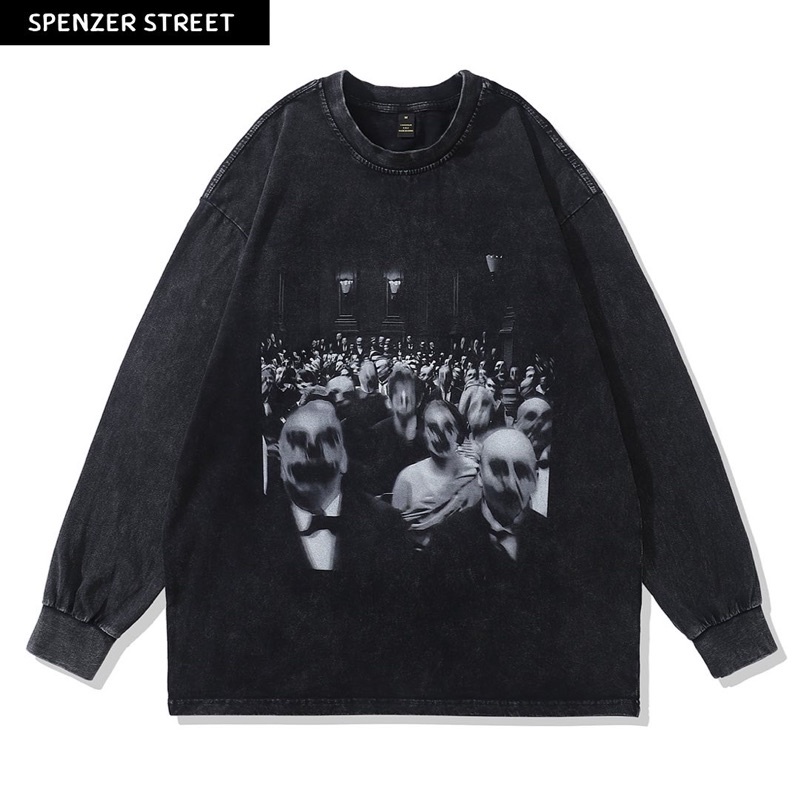 Spenzer.street | 🖤 in the party sweater เสื้อแขนยาว กันหนาว ฮู้ด  เสื้อy2k ทราวิส 2pac ฮิต 2022  มาใ