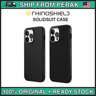 Rhinoshield SolidSuit เคส สําหรับ iPhone 14 Pro / 14 Pro Max Sand Black คาร์บอนไฟเบอร์ เคสป้องกัน